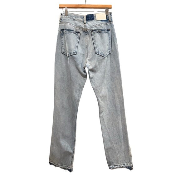 EB Denim Unraveled Two Newport frayed high-rise straight-leg jeans women’s 28 - Picture 9 of 13